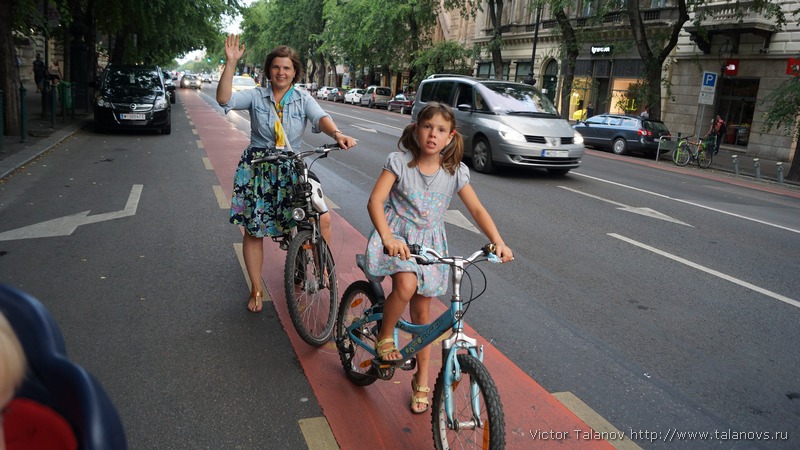 Замечательные велосипедные дорожки Будапешта.